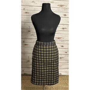 Pure Collection classic Moon British Cloth houndstooth wool pencil skirt Size 4